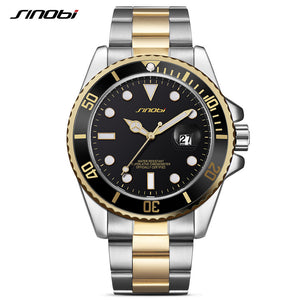 SINOBI fashion luxury automatic date-steel Men's Watch