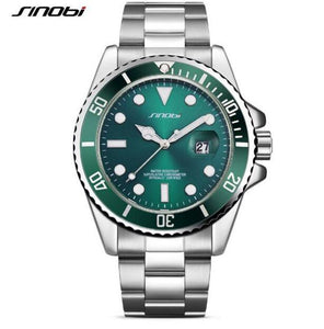 SINOBI fashion luxury automatic date-steel Men's Watch